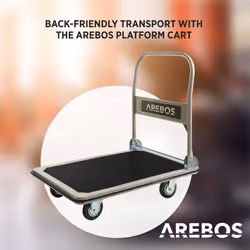 Platform Trolley - 300kg, black - Additional view 9