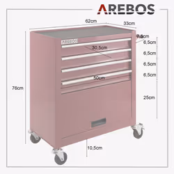 Arebos 4260551586798 service cart Red