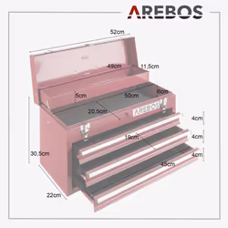 Arebos 4260551586804 small parts/tool box Red