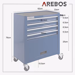Arebos 4260551586835 service cart Blue