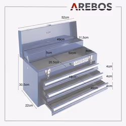 Arebos 4260551586842 small parts/tool box Blue