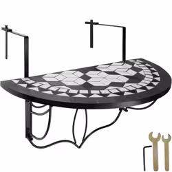 TecTake 402767, Black, White, Steel