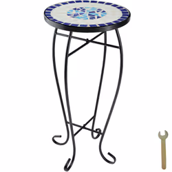 TecTake 402769, White, Blue, Steel