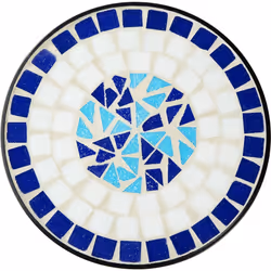 TecTake 402769 outdoor table White, Blue