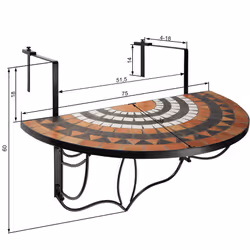 TecTake 402774 outdoor table White - Additional view 6