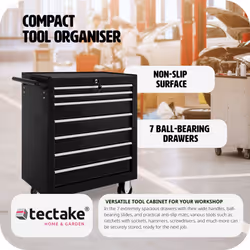 Tool Box on Wheels Trolley Workshop Drawers Storage Tools 7 Drawer Chest - Additional view 5