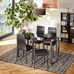 TecTake 402837 living room furniture set Black