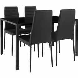 TecTake 402837 living room furniture set Black