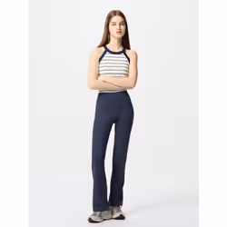 Uniqlo Japan Air Rhythm Soft Rib Flared Leggings - 69 NAVY/XL
