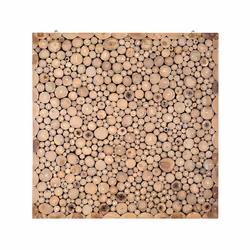 Wall Decor - Decorative Accent Piece -  Teakwood - Mosaic  - 82x82 cm - TWIG
