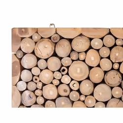 Wall Decor - Decorative Accent Piece -  Teakwood - Mosaic  - 82x82 cm - TWIG