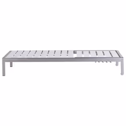 Sun Lounger NARDO Reclining Metal White