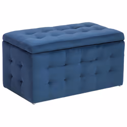 Storage Ottoman MICHIGAN Velvet Dark Blue