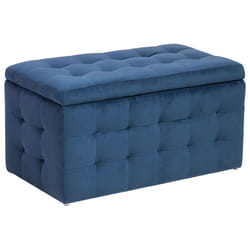 Storage Ottoman MICHIGAN Velvet Dark Blue