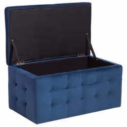 Storage Ottoman MICHIGAN Velvet Dark Blue