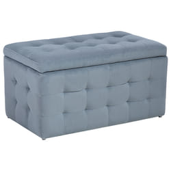 Storage Ottoman MICHIGAN Velvet Light Grey