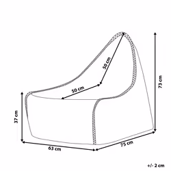 Bean Bag 200 L DROP 63 cm 75 cm Silver