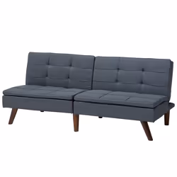 Sofa Bed RONNE Fabric Dark Grey 3 Seater