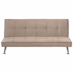 Sofa Bed HASLE Fabric Sand Beige 3 Seater