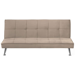 Sofa Bed HASLE Fabric Sand Beige 3 Seater