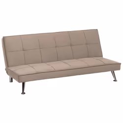 Sofa Bed HASLE Fabric Sand Beige 3 Seater