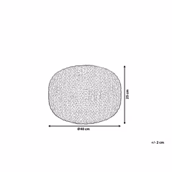 Pouffe CONRAD Cotton Light Grey 40 cm 40 cm 25 cm
