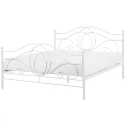 Bed Metal LYRA 160 x 200 cm (EU King Size) White