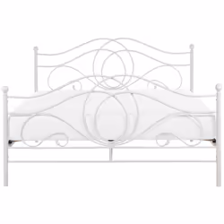 Bed Metal LYRA 160 x 200 cm (EU King Size) White