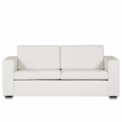 Sofa HELSINKI Leather White 3 Seater