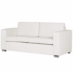 Sofa HELSINKI Leather White 3 Seater