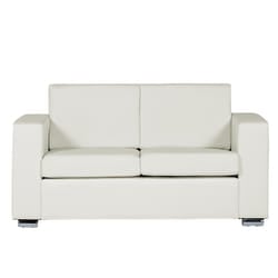 Sofa HELSINKI Leather White 2 Seater