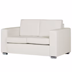 Sofa HELSINKI Leather White 2 Seater
