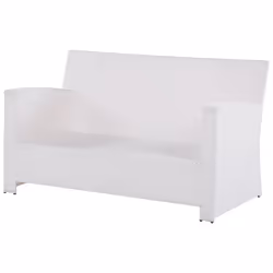 Garden Lounge Set with Table 4 Seater MARINO PE Rattan White