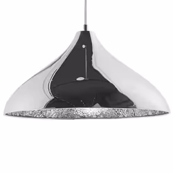 Metal Pendant Lamp Silver ISKAR