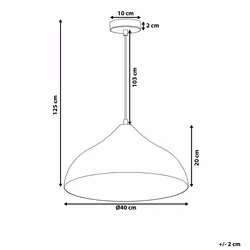 Metal Pendant Lamp Silver ISKAR