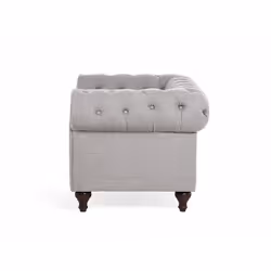 Armchair - Chesterfield - Living Room Chair - Upholstered - CHESTERFIELD - Light Grey