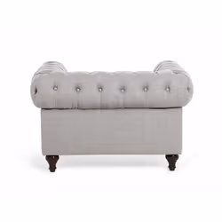 Armchair - Chesterfield - Living Room Chair - Upholstered - CHESTERFIELD - Light Grey