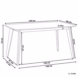 Dining Table SANTOS White 150 cm 90 cm