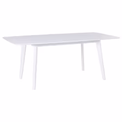 Extending Dining Table SANFORD White 150/195 cm 90 cm