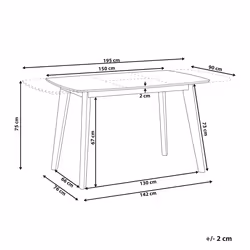 Extending Dining Table SANFORD White 150/195 cm 90 cm