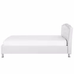 Bed Faux Leather METZ 140 x 200 cm (EU Double) White - Additional view 4