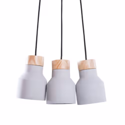 3 Light Cluster Pendant Lamp Grey BAHT