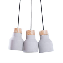 3 Light Cluster Pendant Lamp Grey BAHT