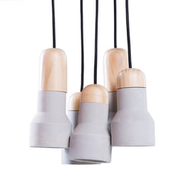 5 Light Cluster Pendant Grey APURE