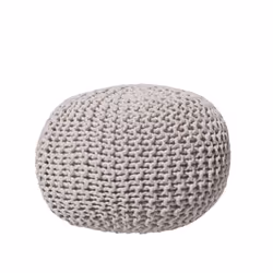 Pouffe 50 x 35 cm Light Grey CONRAD