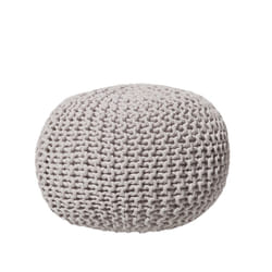 Pouffe 50 x 35 cm Light Grey CONRAD