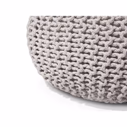 Pouffe 50 x 35 cm Light Grey CONRAD