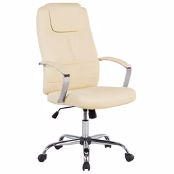 Executive Chair Swivel WINNER Faux Leather Light Beige