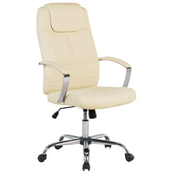 Executive Chair Swivel WINNER Faux Leather Light Beige