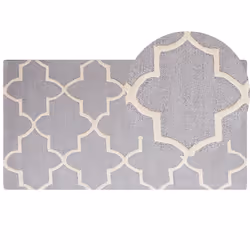 Wool Area Rug 80 x 150 cm Grey SILVAN